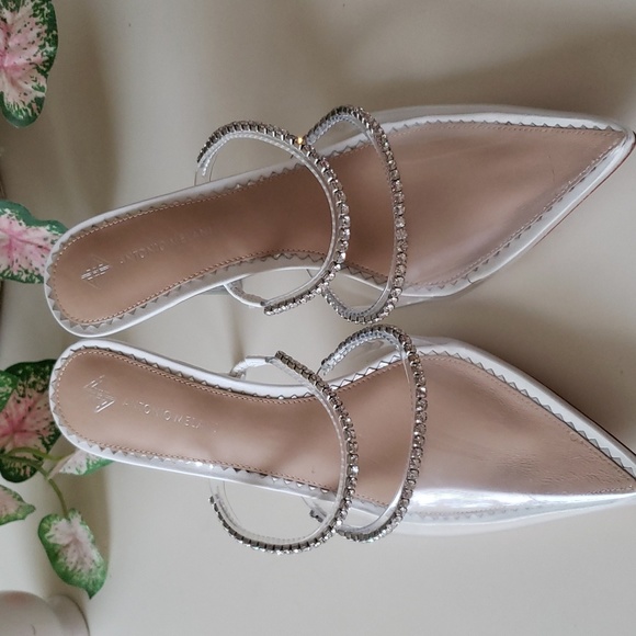 ANTONIO MELANI “Elisha Vinyl Rhinestone Mules” - Picture 2 of 6